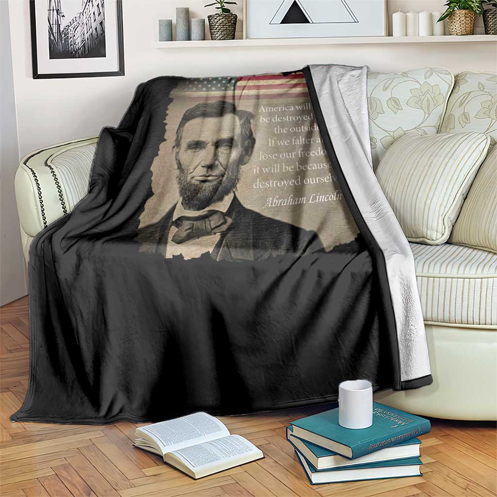 Abraham Lincoln Quote Throw Blanket American History Teacher School Presidents Day