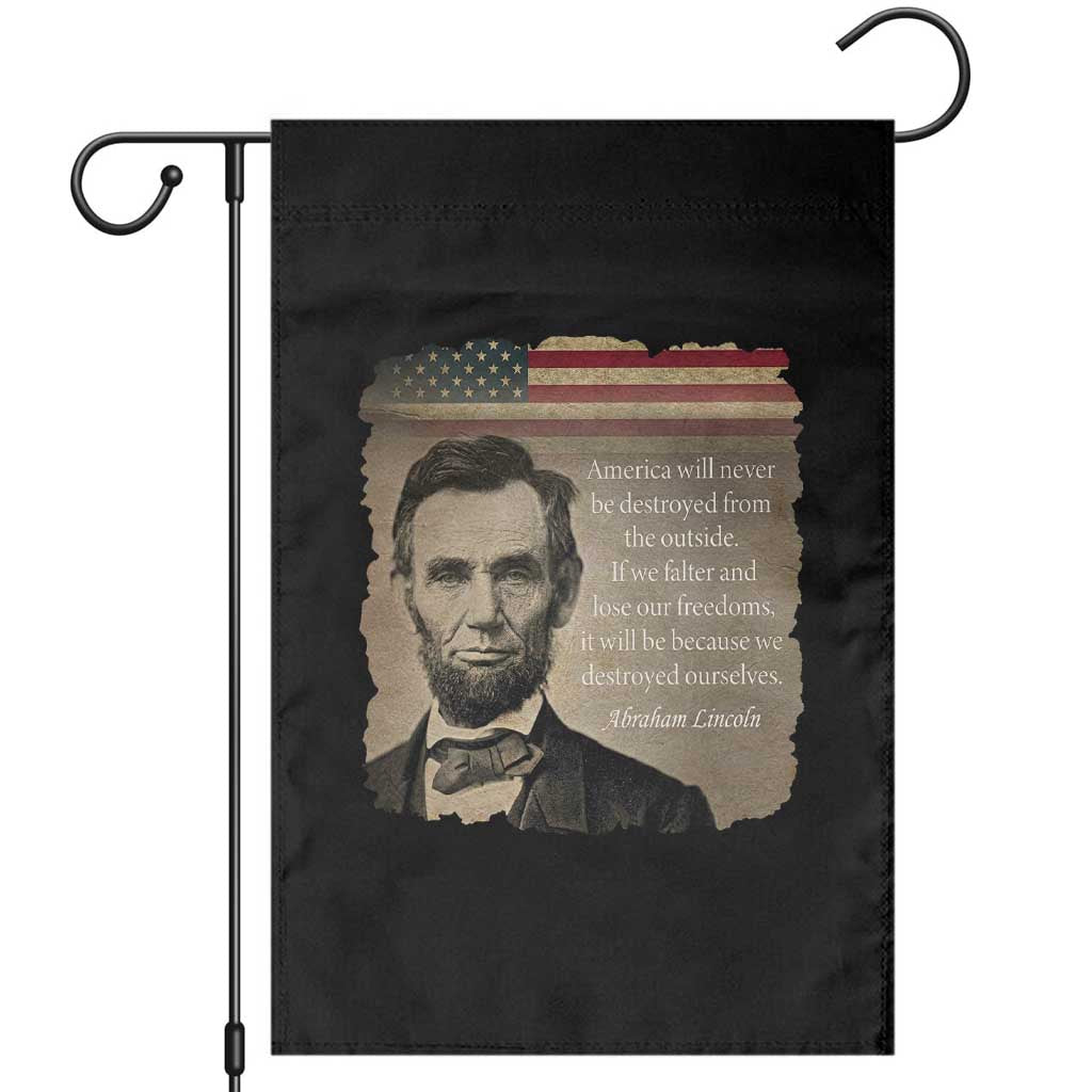 Abraham Lincoln Quote Garden Flag American History Teacher School Presidents Day