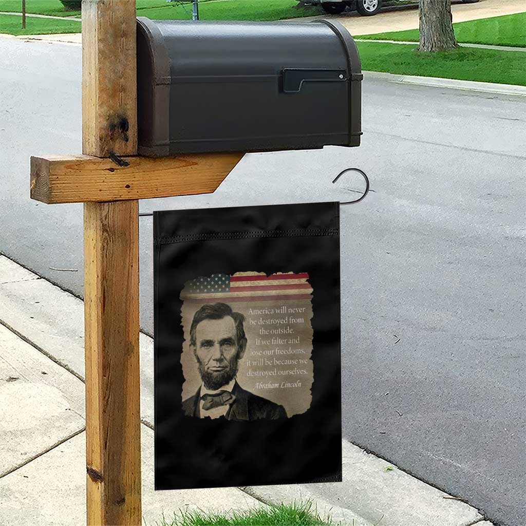 Abraham Lincoln Quote Garden Flag American History Teacher School Presidents Day