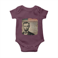 Abraham Lincoln Quote Baby Onesie American History Teacher School Presidents Day
