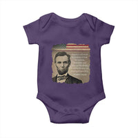 Abraham Lincoln Quote Baby Onesie American History Teacher School Presidents Day