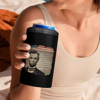 Abraham Lincoln Quote 4 in 1 Can Cooler Tumbler American History Teacher School Presidents Day
