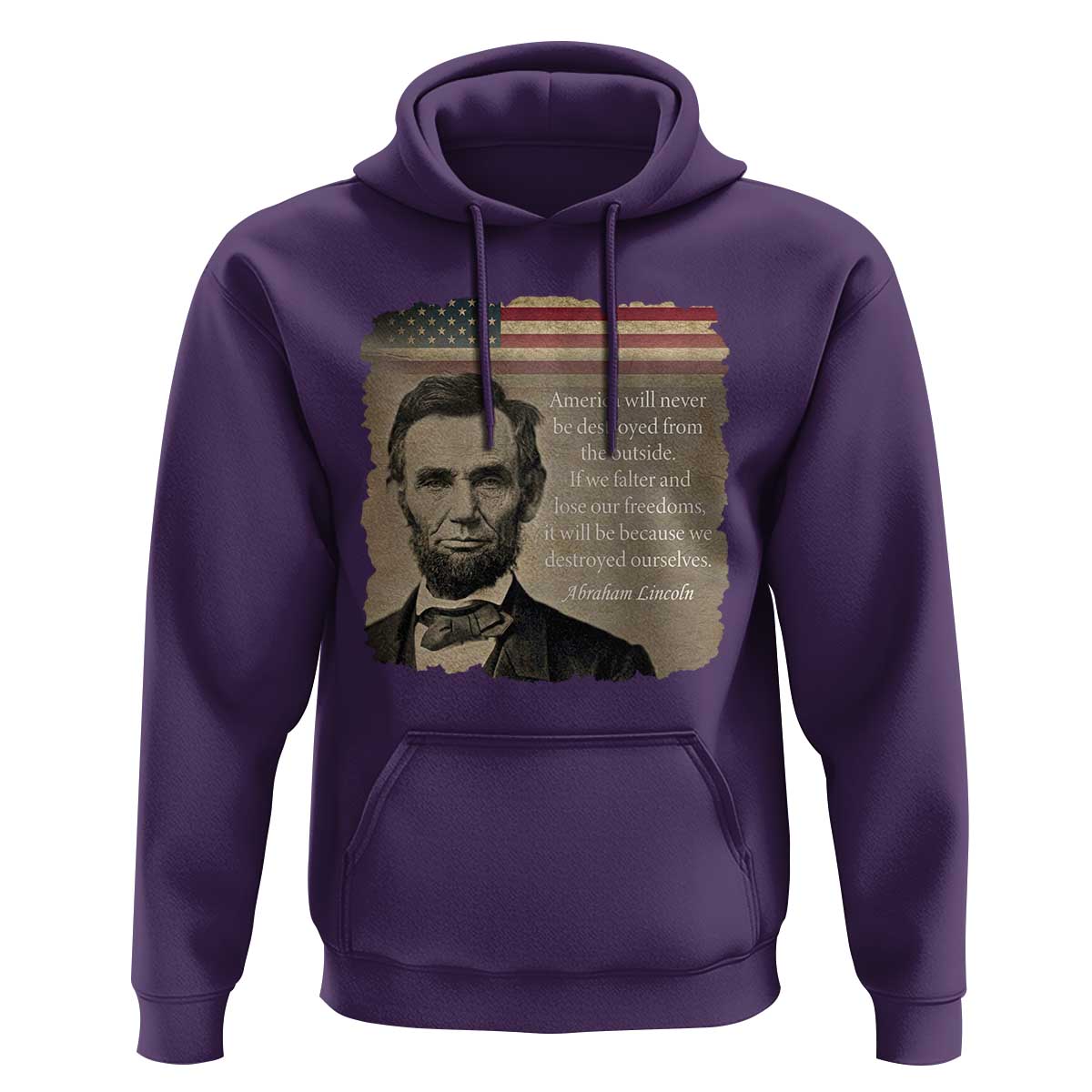 Abraham Lincoln Quote Hoodie American History Teacher School Presidents Day