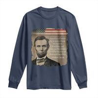 Abraham Lincoln Quote Long Sleeve Shirt American History Teacher School Presidents Day