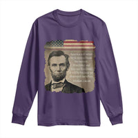 Abraham Lincoln Quote Long Sleeve Shirt American History Teacher School Presidents Day