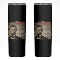 Abraham Lincoln Quote Skinny Tumbler American History Teacher School Presidents Day