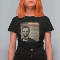 Abraham Lincoln Quote T Shirt For Women American History Teacher School Presidents Day