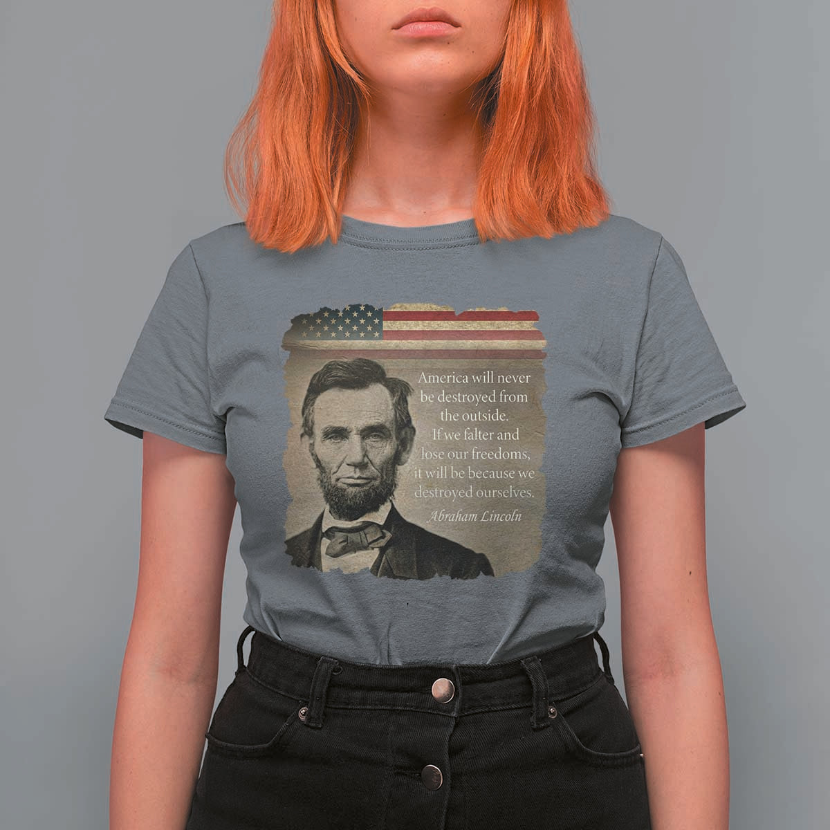 Abraham Lincoln Quote T Shirt For Women American History Teacher School Presidents Day