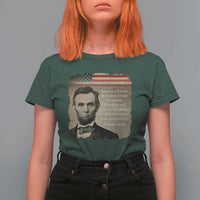 Abraham Lincoln Quote T Shirt For Women American History Teacher School Presidents Day