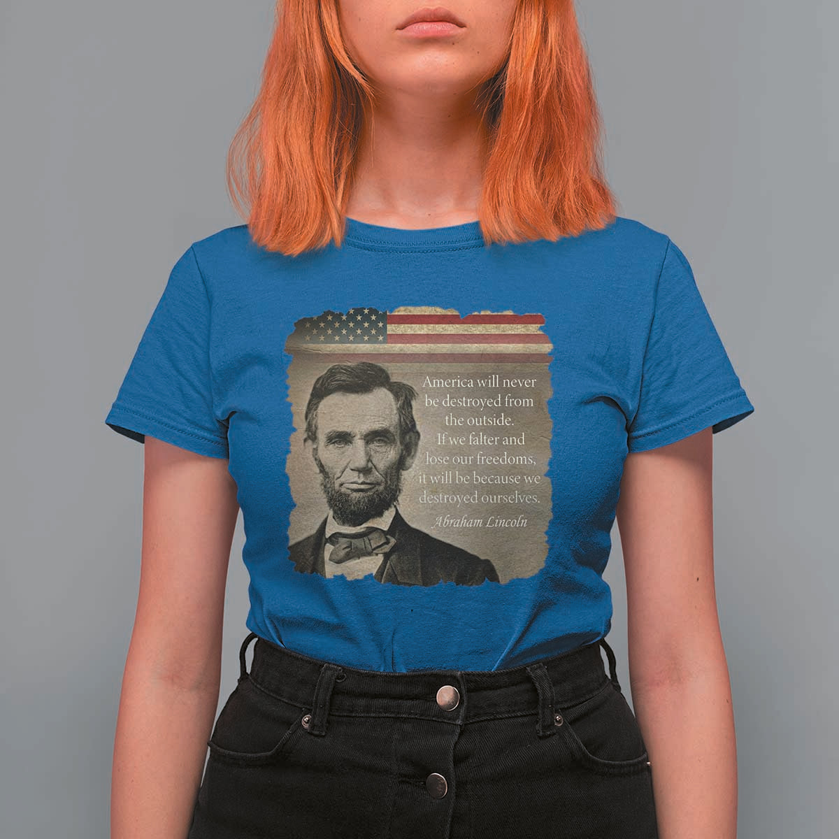 Abraham Lincoln Quote T Shirt For Women American History Teacher School Presidents Day