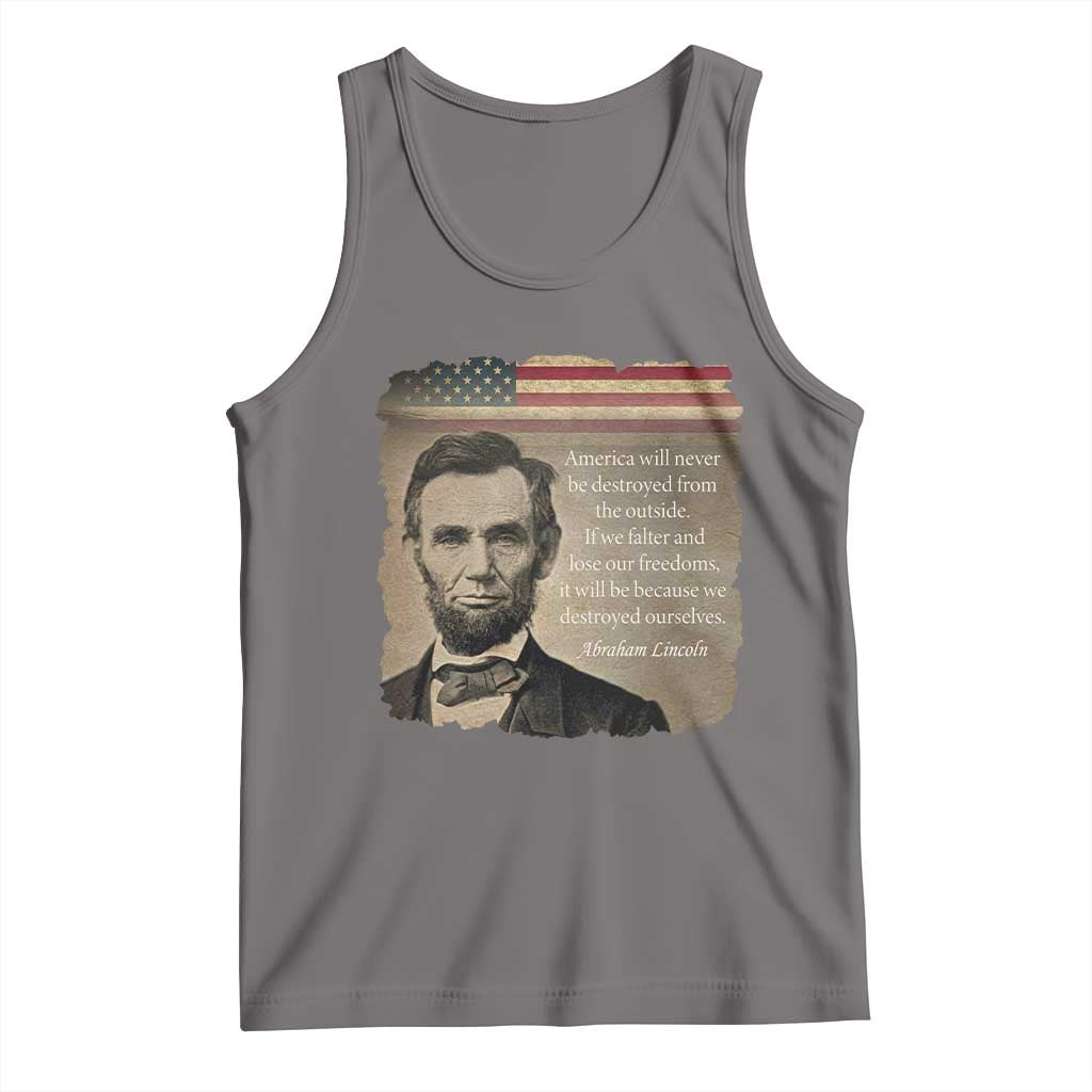 Abraham Lincoln Quote Tank Top American History Teacher School Presidents Day