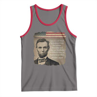 Abraham Lincoln Quote Tank Top American History Teacher School Presidents Day