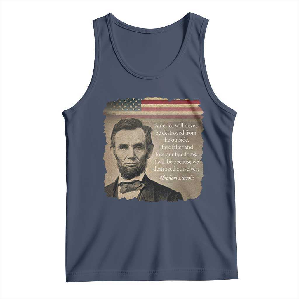 Abraham Lincoln Quote Tank Top American History Teacher School Presidents Day