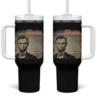 Abraham Lincoln Quote Tumbler With Handle American History Teacher School Presidents Day