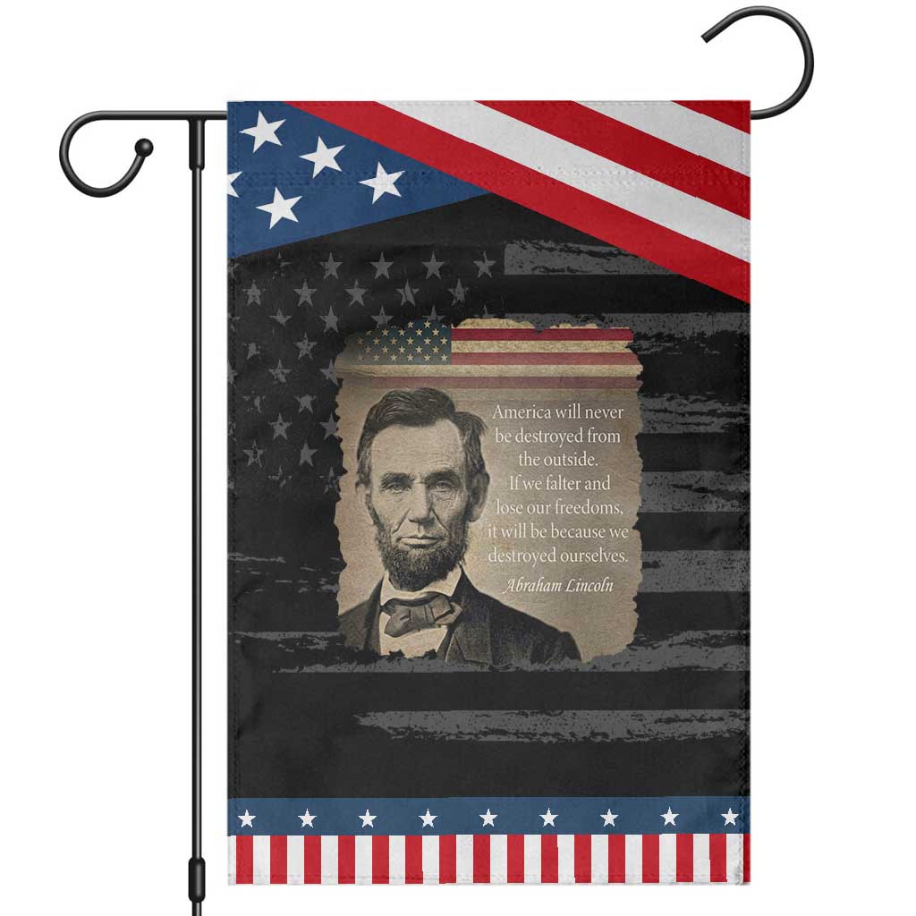 Abraham Lincoln Quote Garden Flag American History Teacher School Presidents Day
