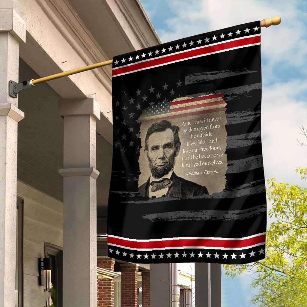 Abraham Lincoln Quote Garden Flag American History Teacher School Presidents Day