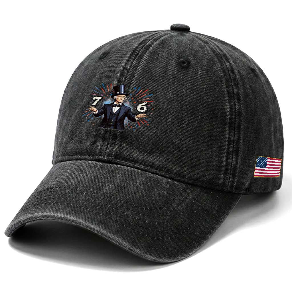Abraham Lincoln Quote Washed Cotton Baseball Cap American History Presidents Day