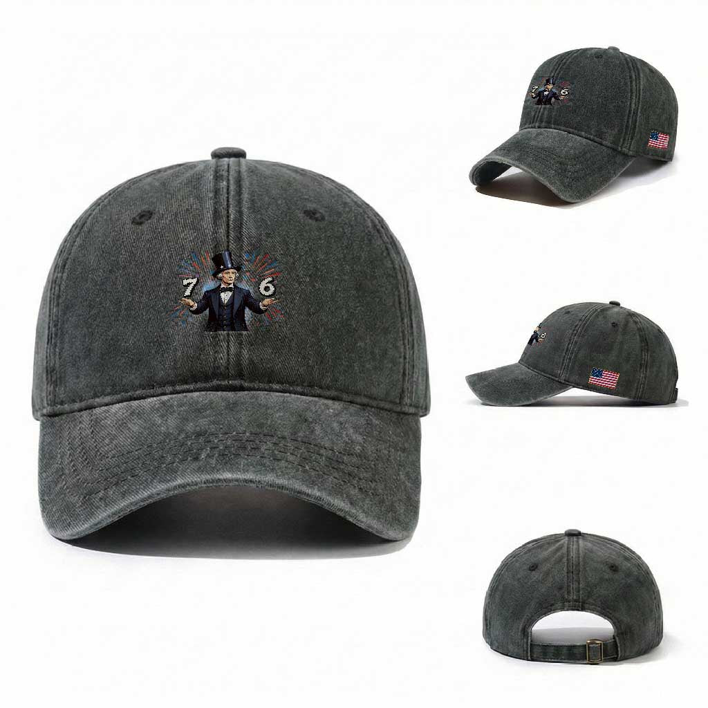 Abraham Lincoln Quote Washed Cotton Baseball Cap American History Presidents Day