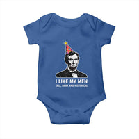 Abraham Lincoln American History Presidents Day Baby Onesie I Like My Men Tall Dark and Historical