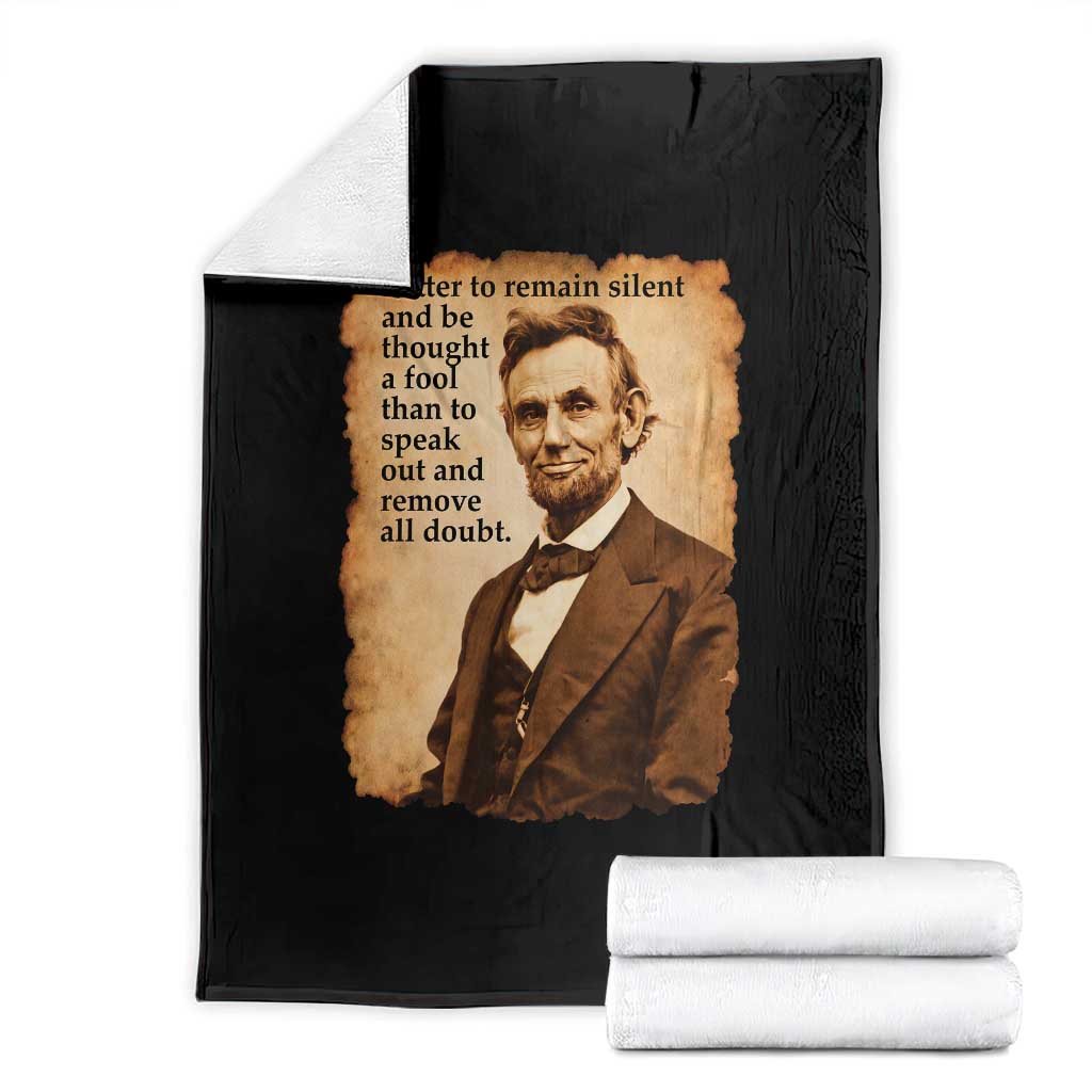 Abraham Lincoln American History Teacher School Throw Blanket