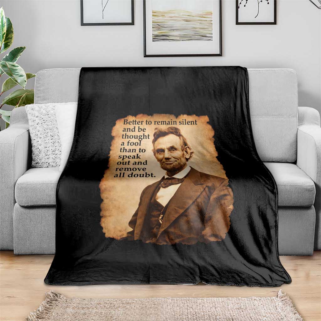 Abraham Lincoln American History Teacher School Throw Blanket