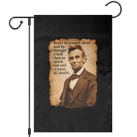 Abraham Lincoln American History Teacher School Garden Flag