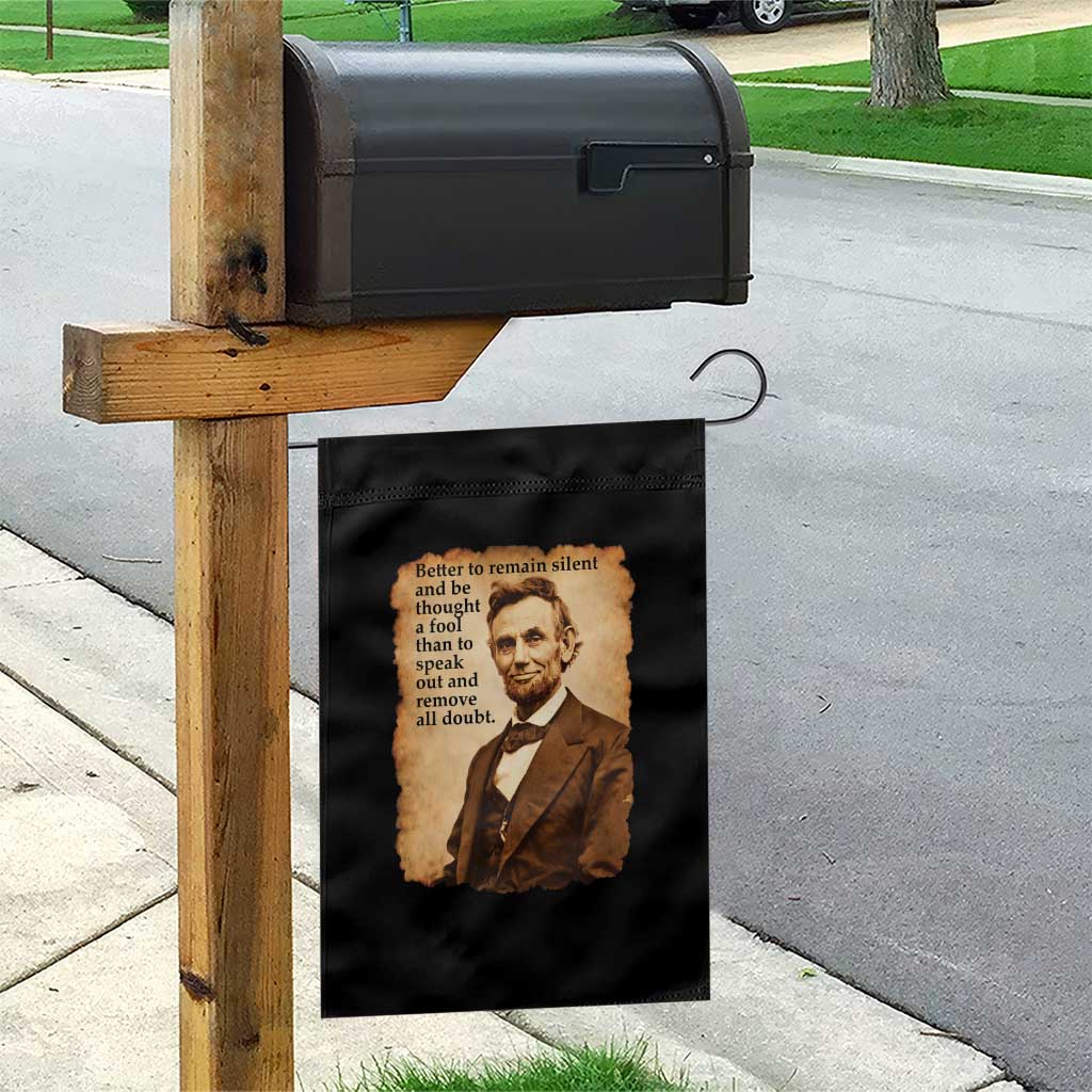 Abraham Lincoln American History Teacher School Garden Flag