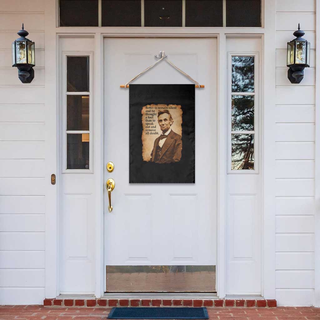 Abraham Lincoln American History Teacher School Garden Flag