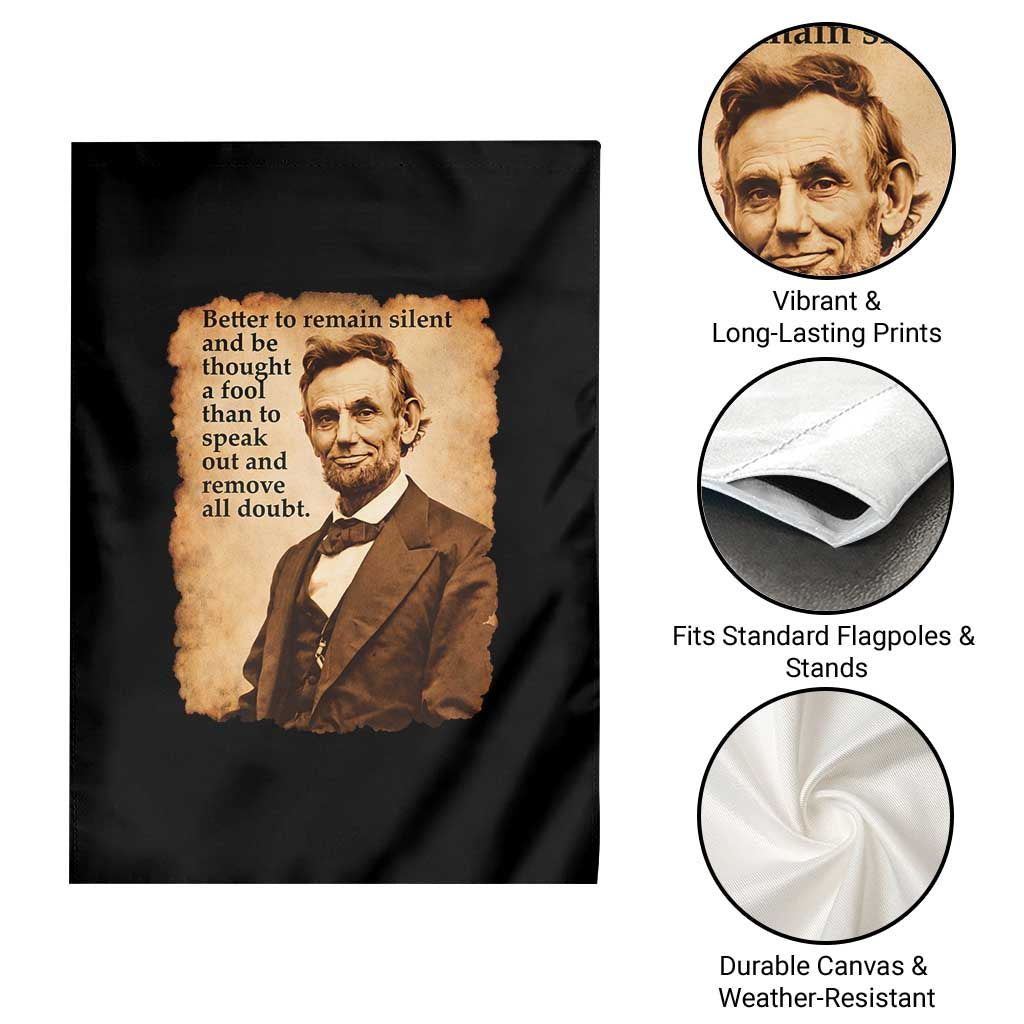 Abraham Lincoln American History Teacher School Garden Flag