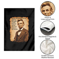 Abraham Lincoln American History Teacher School Garden Flag