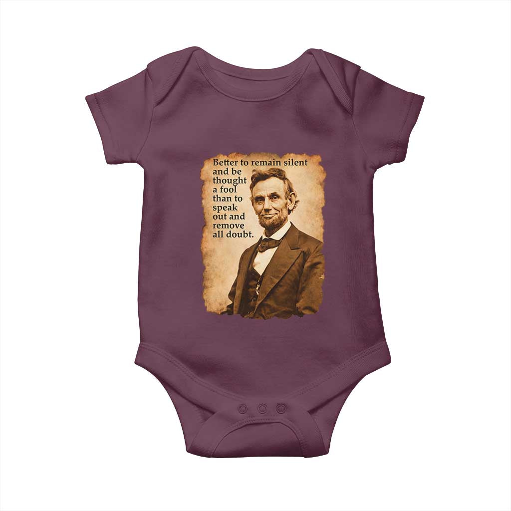 Abraham Lincoln American History Teacher School Baby Onesie