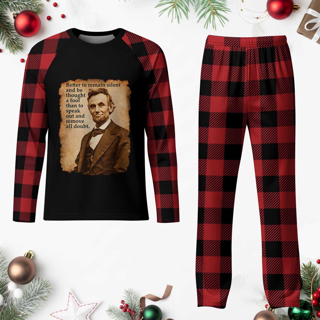 Abraham Lincoln American History Teacher School Plaid Pajama Set