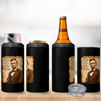 Abraham Lincoln American History Teacher School 4 in 1 Can Cooler Tumbler