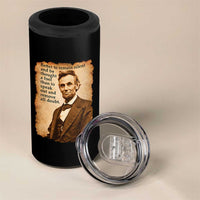 Abraham Lincoln American History Teacher School 4 in 1 Can Cooler Tumbler