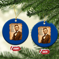 Abraham Lincoln American History Teacher School Ceramic Ornament