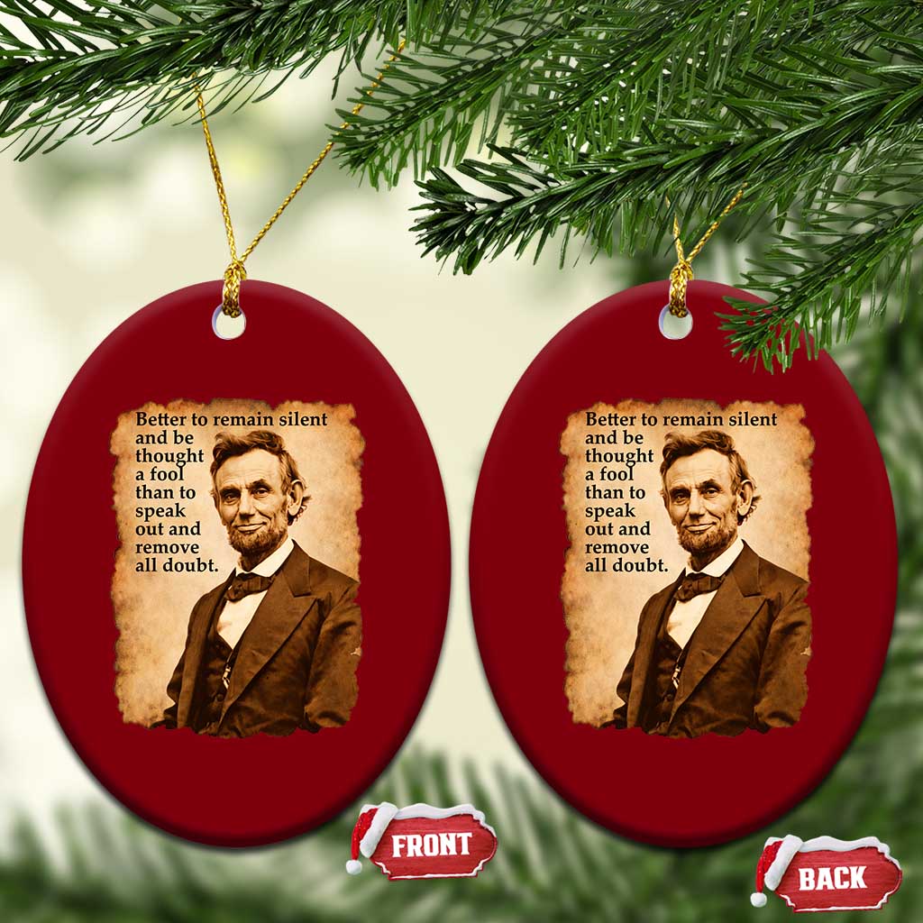Abraham Lincoln American History Teacher School Ceramic Ornament