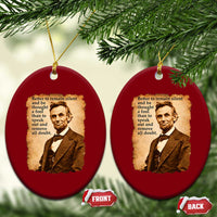 Abraham Lincoln American History Teacher School Ceramic Ornament