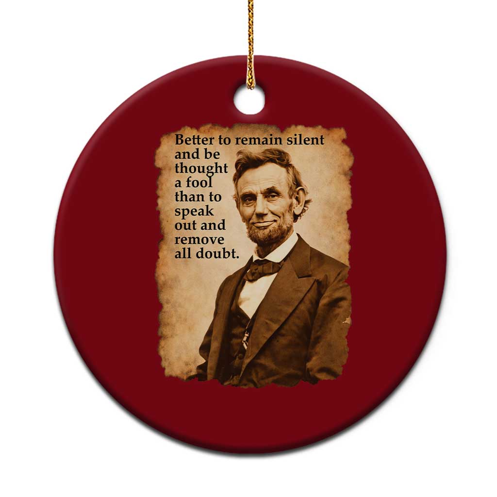 Abraham Lincoln American History Teacher School Ceramic Ornament