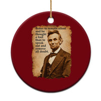 Abraham Lincoln American History Teacher School Ceramic Ornament