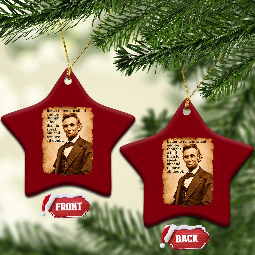 Abraham Lincoln American History Teacher School Ceramic Ornament