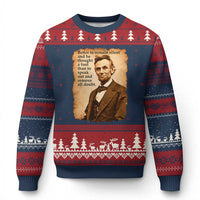 Abraham Lincoln American History Teacher School Ugly Christmas Sweater