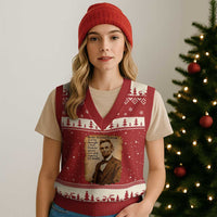 Abraham Lincoln American History Teacher School V-Neck Knit Sweater Vest