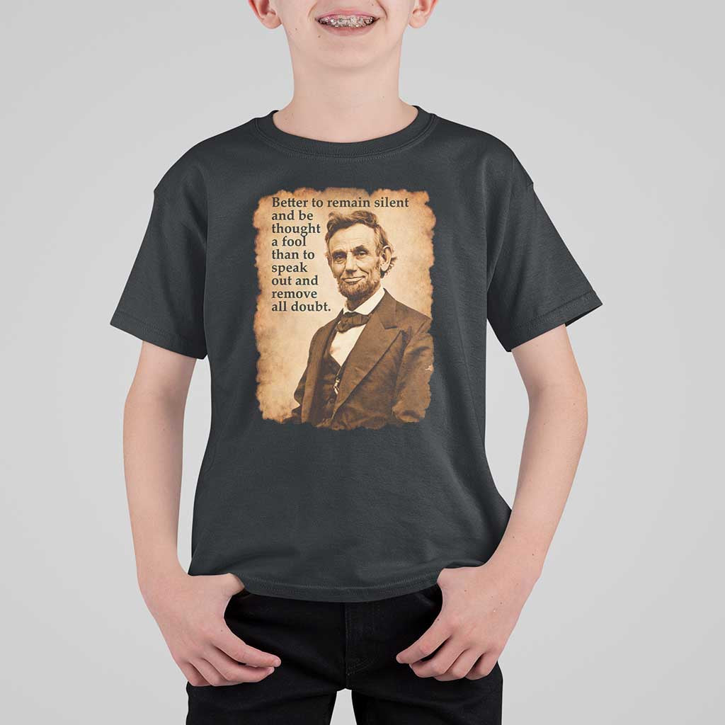 Abraham Lincoln American History Teacher School T Shirt For Kid