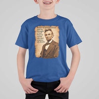 Abraham Lincoln American History Teacher School T Shirt For Kid
