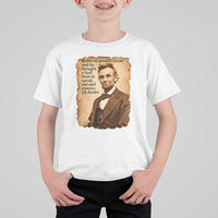 Abraham Lincoln American History Teacher School T Shirt For Kid