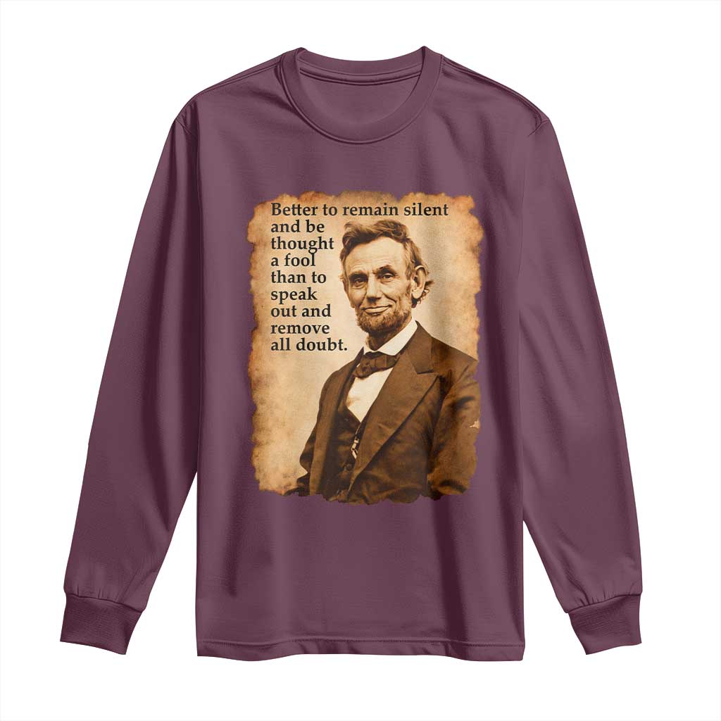 Abraham Lincoln American History Teacher School Long Sleeve Shirt