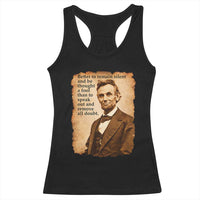 Abraham Lincoln American History Teacher School Racerback Tank Top