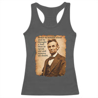 Abraham Lincoln American History Teacher School Racerback Tank Top