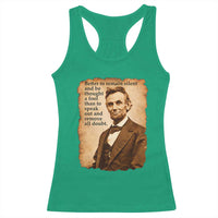 Abraham Lincoln American History Teacher School Racerback Tank Top
