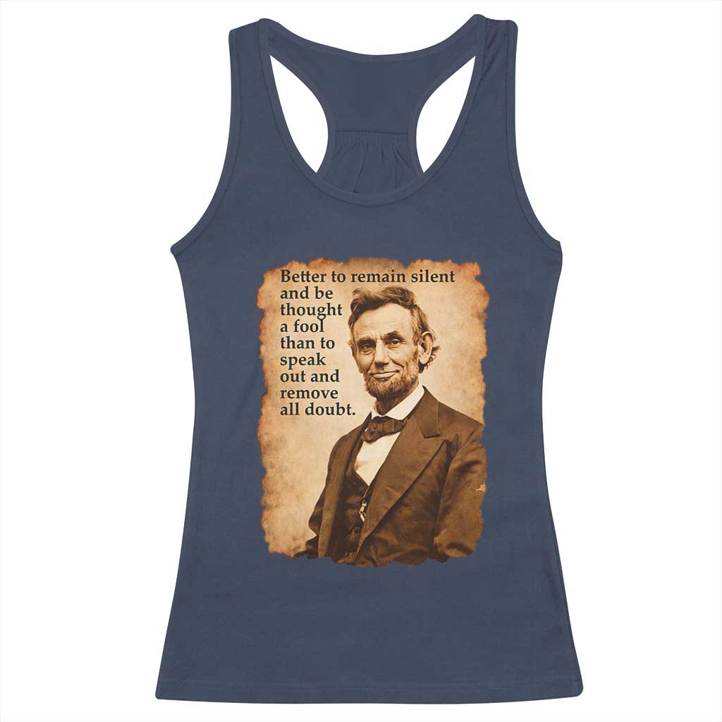 Abraham Lincoln American History Teacher School Racerback Tank Top